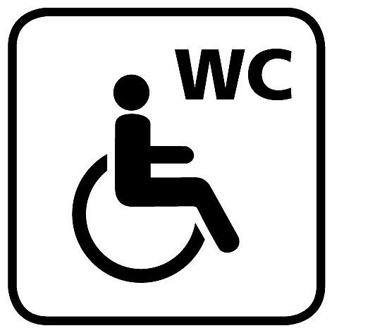 Rollstuhlgerechte Toilette Rollstuhl mit WC