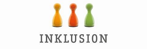 Logo Team Inklusion im Bistum Limburg gelbe/rote /grüne Spielfiguren