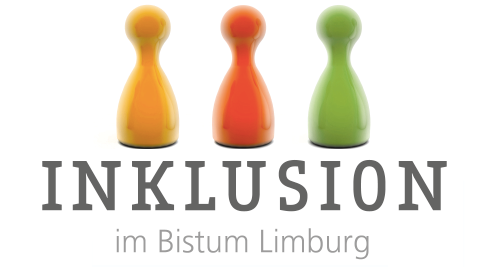 Logo des Team Inklusion im Bistum Limburg gelb/rote/grüne Spielfigur